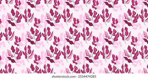 
Seamless vector pattern, twigs and leaves, for bed linen, wallpaper and texture