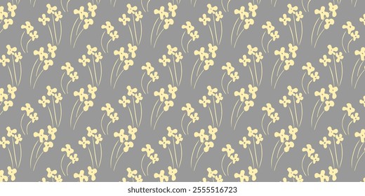 Seamless vector pattern, twigs and leaves, for bed linen, wallpaper and texture