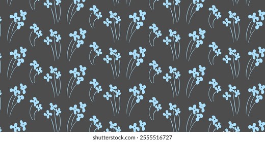 Seamless vector pattern, twigs and leaves, for bed linen, wallpaper and texture