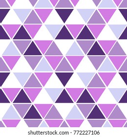 Seamless vector pattern in Ultra violet color scheme. Abstract geometrical background.