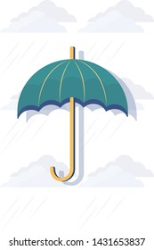 Seamless vector pattern with umbrella.