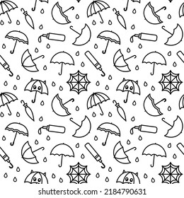 Seamless vector pattern Umbrella. For fabric, paper, wrap, textile, poster, scrapbooking, wallpaper or background, for web site or mobile app.