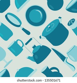 seamless vector pattern from utensil