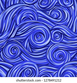 Seamless vector pattern. Van Gogh style
You can also use the pattern for curtains and rugs.