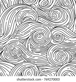 Seamless vector pattern. Van Gogh style