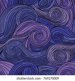 Seamless vector pattern. Van Gogh style