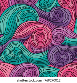 Seamless vector pattern. Van Gogh style