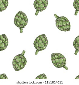 Seamless vector pattern with vegetable broccoli . For kitchen, for printing on textiles, phone case. Mix design for fabric and decor.Vitamin farm, drawing, product market. Hand draw illustration.