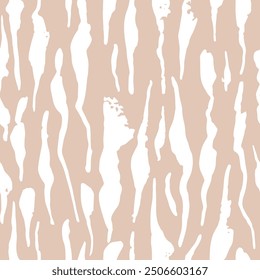 Seamless vector pattern with vertical hand-drawn white brush strokes on a beige background.