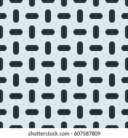 Seamless vector pattern with vertical and horizontal rounded shapes
