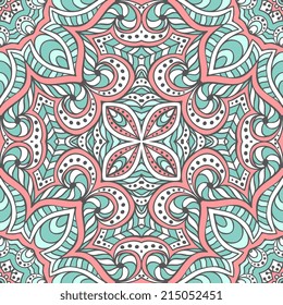 Seamless vector pattern. Vintage decorative elements. Hand drawn background. Islam, Arabic, Indian, ottoman motifs.