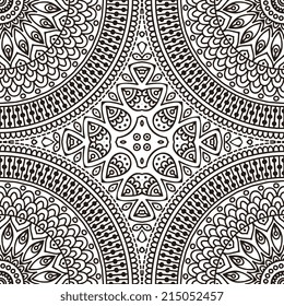 Seamless vector pattern. Vintage decorative elements. Hand drawn background. Islam, Arabic, Indian, ottoman motifs.