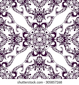 Seamless vector pattern. Vintage decorative elements. Hand drawn background.