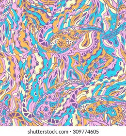 Seamless vector pattern. Vintage decorative elements. Hand drawn background.