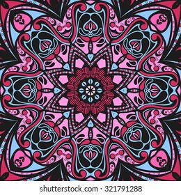 Seamless vector pattern. Vintage decorative elements. Hand drawn background.