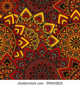 Seamless vector pattern. Vintage decorative elements. Hand drawn background.