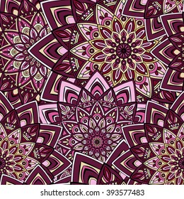 Seamless vector pattern. Vintage decorative elements. Hand drawn background.