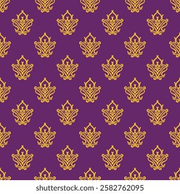 Seamless vector pattern with vintage ethnic ornament. Stylish retro design for textile, wallpaper, fabric, paper and other surfaces.