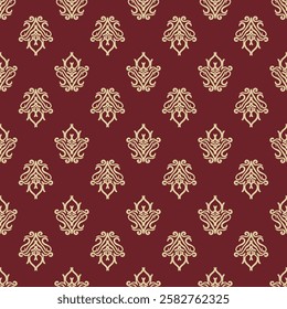 Seamless vector pattern with vintage ethnic ornament. Stylish retro design for textile, wallpaper, fabric, paper and other surfaces.