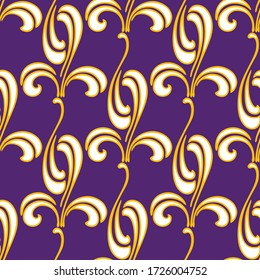Seamless vector pattern of vintage floral decorative elements