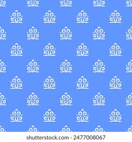 Seamless vector pattern with vintage oriental ornament on a blue background. Print for textiles, fabrics, interior decor, surfaces.