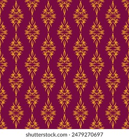 Seamless vector pattern with vintage ornament. Print for fabrics, textiles, wallpaper, upholstery, interior decor and other surfaces.
