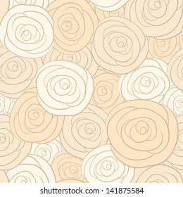 Seamless vector pattern with vintage roses