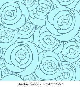Seamless vector pattern with vintage roses