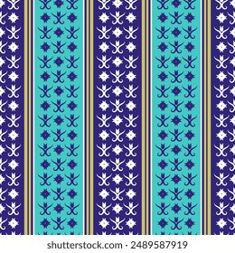 Seamless vector pattern with vintage vertical ornament. Printing for wallpaper, upholstery, textiles, fabrics, interior products and other surfaces.
