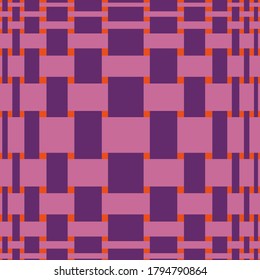 seamless vector pattern with violet squares on the orange background