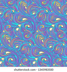 Seamless vector pattern. Vortex stripes background pattern in the style pop art. Design wallpaper, fabrics, postal packaging