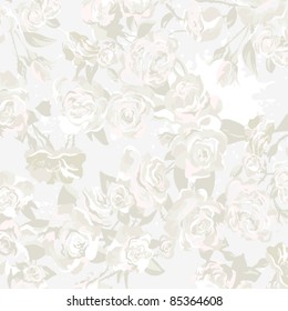 Seamless vector pattern, Wallpaper, Vector Background with roses in vintage style