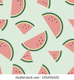 
Seamless vector pattern with watermelon