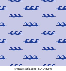 Seamless vector pattern with waves