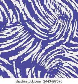 Seamless vector pattern with white abstract ornament on violet background.