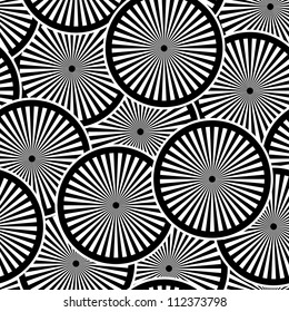 Seamless vector pattern with white and black circles EPS8