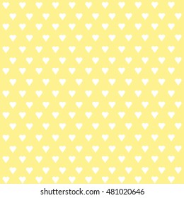 Seamless vector pattern with white hearts on pastel background