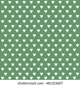 Seamless vector pattern with white hearts on pastel background