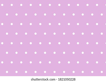 Seamless vector pattern with white polka dots on a purple backdrop. Artistic illustration for surface, packaging, wrapping design.  Vector illustration for clothes, bed linen, postcard