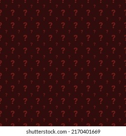 Seamless vector pattern with white question marks