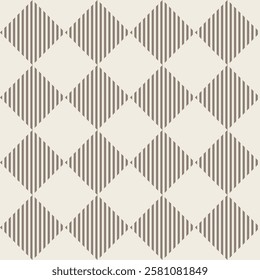 Seamless vector pattern white and striped diamond shapes checker for textile scrapbook background