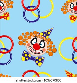 Seamless vector pattern whith clown