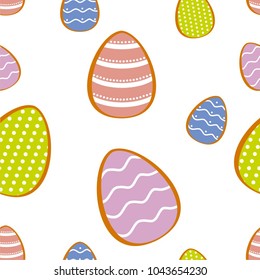 Seamless vector pattern whith easter eggs