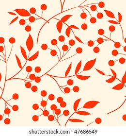 Seamless vector pattern of wild berries.