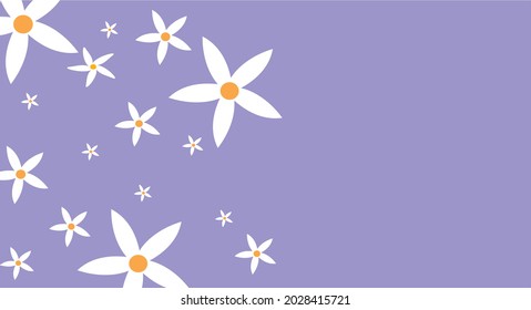 Seamless vector pattern with wild flower illustration floral design for scrapbooking, wallpaper paper, textile craft. Cute color illustration for aesthetics. Background.