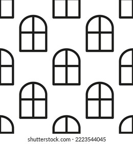Seamless vector pattern with windows