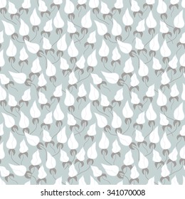 Seamless vector pattern with winter flowers. Part of Christmas backgrounds collection. Can be used for wallpaper, pattern fills, surface textures, scrapbooking, fabric prints. 