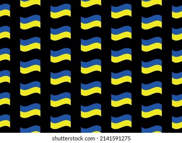 Seamless vector pattern with yellow blue flag of Ukraine