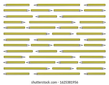 Seamless vector pattern with yellow pencils.
