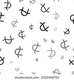 Nahtlose Vektormuster mit Zodiac-Ophiuchus-Symbolen, die einen kreativen einfarbigen Hintergrund mit rotierten Elementen schaffen. Vektorgrafik auf weißem Hintergrund